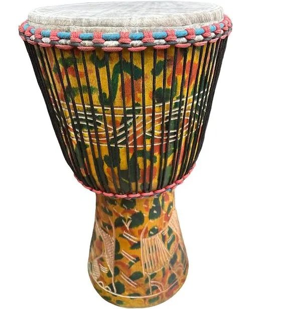 Hand-Painted Djembe