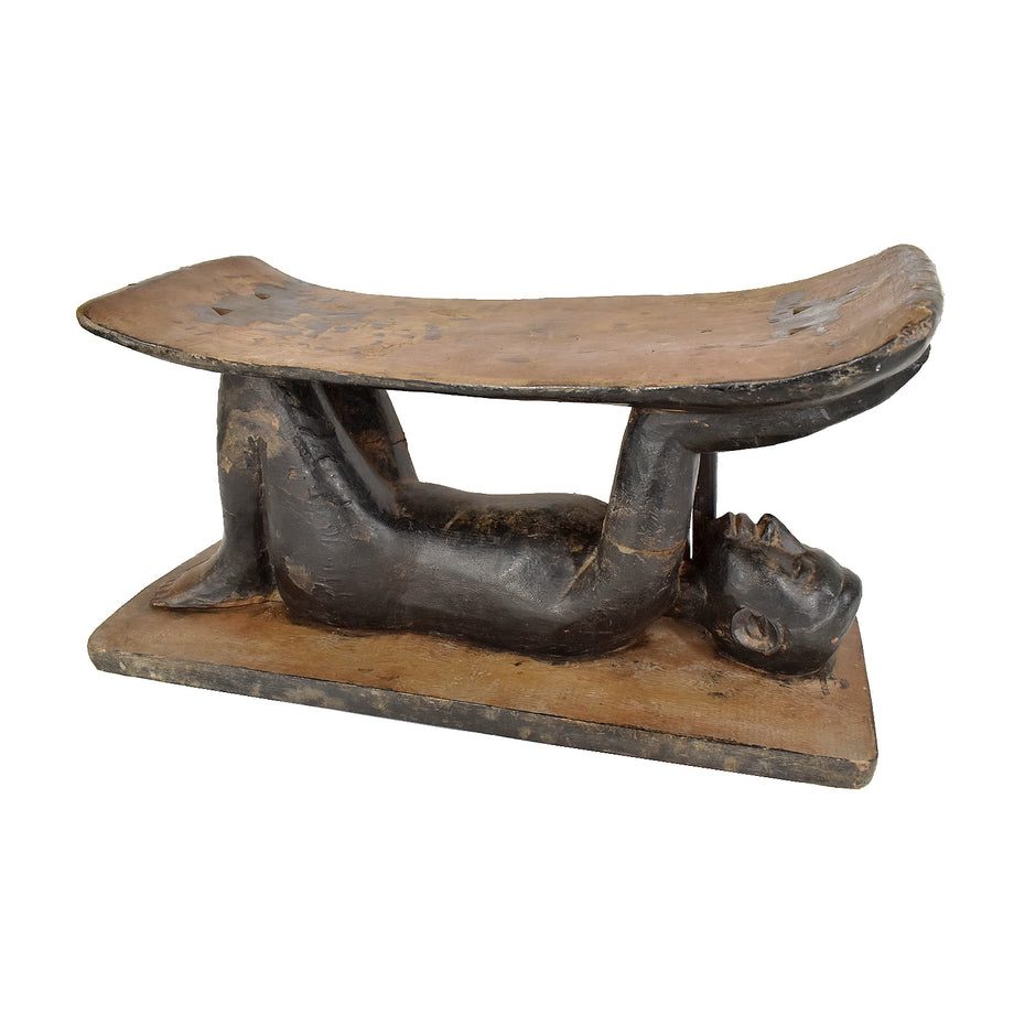 Carved Figure Stool