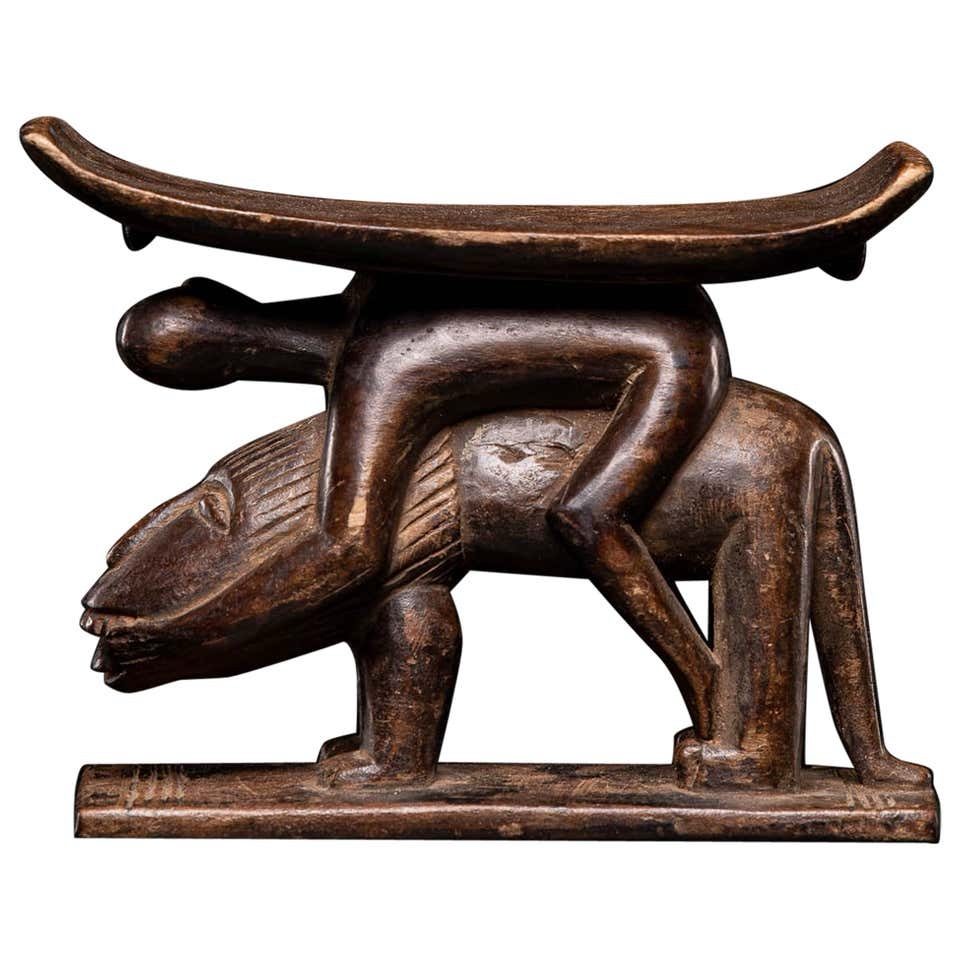 Leopard & Figure Stool